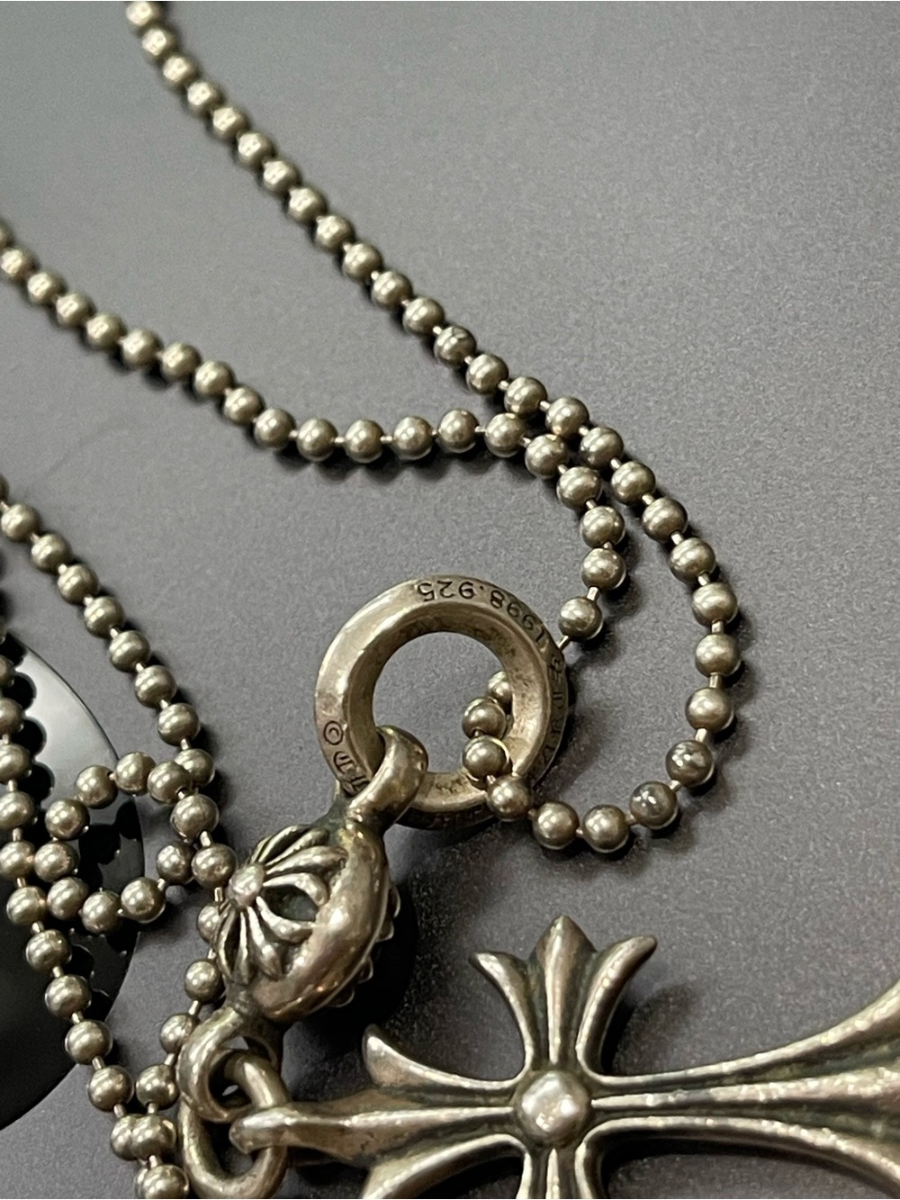 Chrome Hearts Silver Fleur Cross Pendant Necklace - Picture 4 of 5